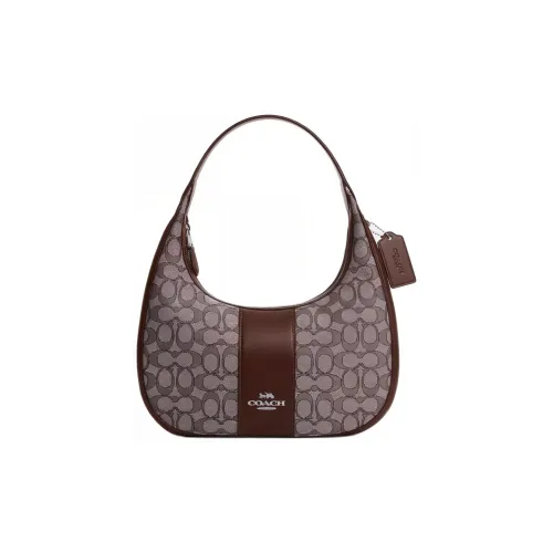 COACH CARMEN Гладкая кожа Сумка через плечо Большая Женская серебряная и кленовая