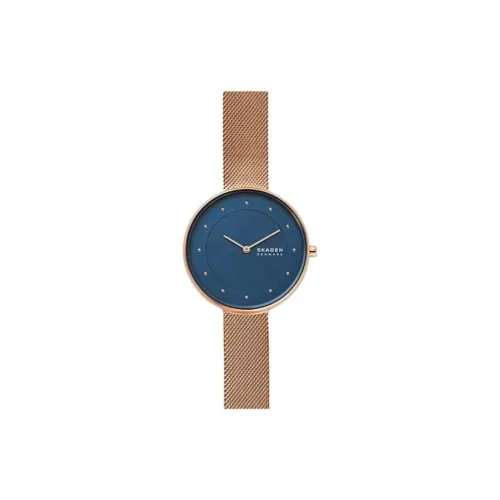 SKAGEN Gitte Collection Наручные часы Кварцевый механизм Нержавеющая сталь Ремешок 38 мм Синий циферблат Унисекс