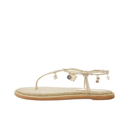Schutz Mitchell Metallic One Strap Sandals Women's Light Umber