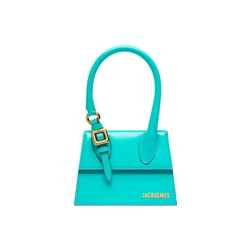 Jacquemus Телячья кожа Одно плечо Сумка Средний Женский Бирюзовый