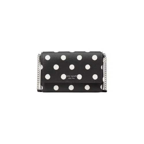 Kate Spade Искусственная кожа Маленькая квадратная сумка Сумка через плечо Женская Черная Многоцветная