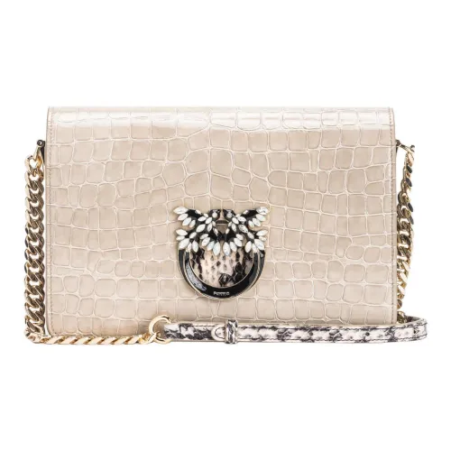 PINKO Galleria Кожа Сумки через плечо Женские PLACER Высокий блеск Эффект макияжа