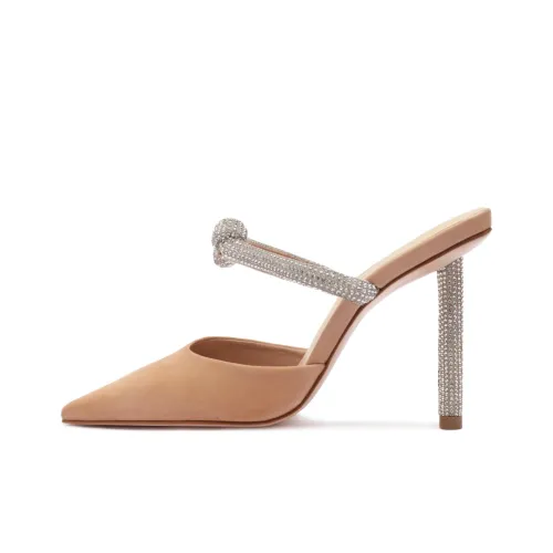 Schutz Домашние тапочки 10 см Женские Бежево-коричневый