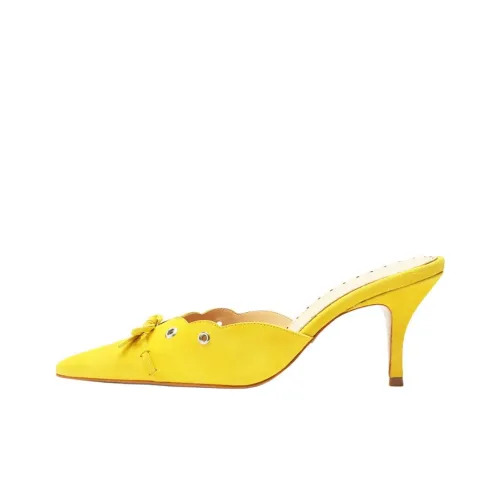 Schutz Домашние тапочки 8,2 см Женские Желтые