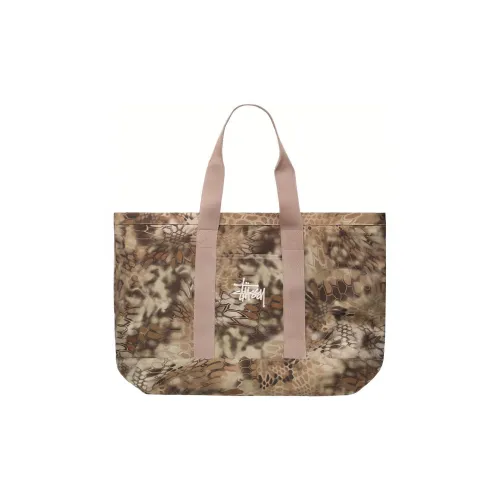 Stussy Хлопок Тоут Сумка Сумка для покупок Экстра-большая Сумка Унисекс Коричневый