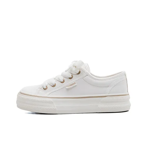 RENBEN Кеды Low Top Молочный Кофейный Женский