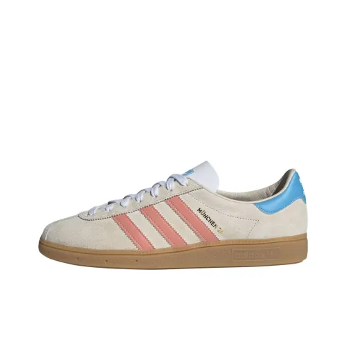Adidas Originals München Скейтборд Кроссовки Низкие Бежево-Розовые Унисекс