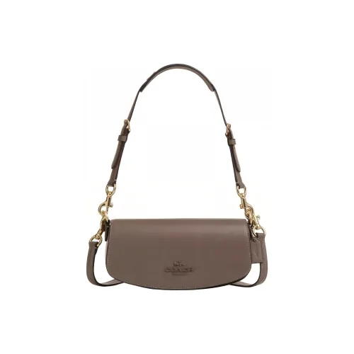 COACH Сумка через плечо из кожи маленькая сумка для женщин коричневый цвет