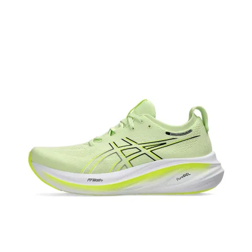 Asics Гель Nimbus 26 Устойчивый к истиранию Дышащий Низкий Топ Обувь для Беговых соревнований Мужская Флуоресцентный Желтый Зеленый