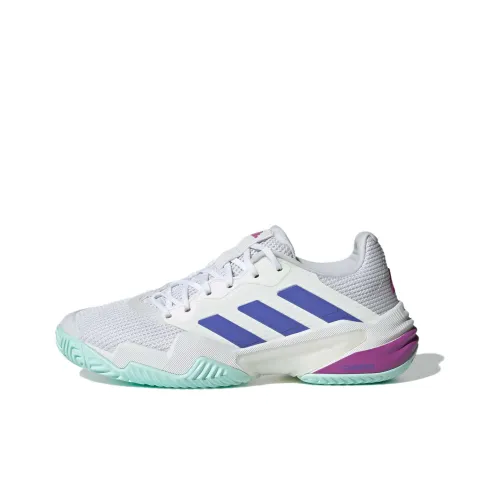Adidas Barricade 13 Slip Устойчивый к истиранию Низкий Топ Теннисные Кроссовки Женские Белый Синий Фиолетовый