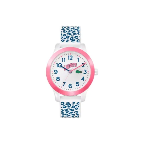 LACOSTE Наручные часы Кварцевый механизм Силиконовый ремешок 32 мм Белый циферблат Детский