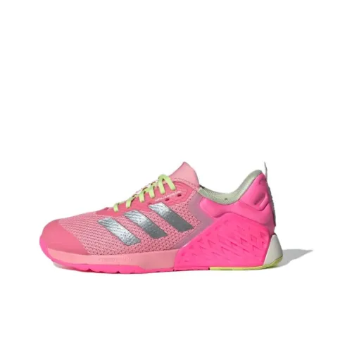 Adidas DROPSET 3 Slip-resistant Abrasion-resistant Low-top Training Shoes Unisex Pink Adidas DROPSET 3 Противоскользящие Устойчивые к истиранию Низкие Кроссовки для тренировок Унисекс Розовые
