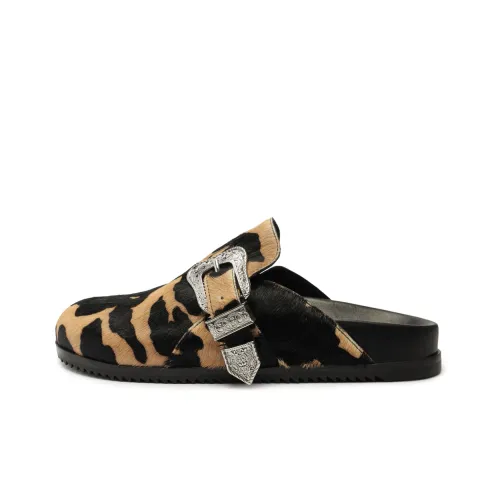 Schutz Домашние тапочки 3 см Женские с леопардовым принтом