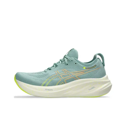 Asics Gel Nimbus 26 Low Топ Повседневные Беговые Кроссовки Женские Циановые