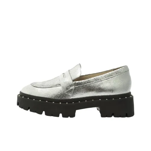 Schutz Christie Лоферы 5 см Женские Серебряные