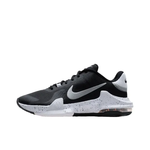 Nike Air Max IMPACT 4 Баскетбольные кроссовки Низкий топ Черный Белый Мужской