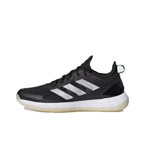 Adidas ADIZERO UBERSONIC 4,1 Противоскользящие устойчивые к истиранию MID Топ Кроссовки для тенниса Унисекс Черный белый