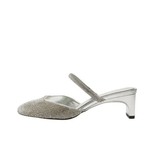 Schutz Домашние тапочки 5 см Женские Серебряные