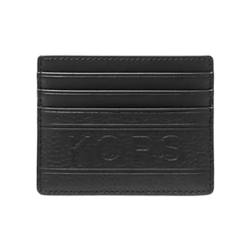 MICHAEL KORS Hudson Галька Кожа Картхолдер Женские Черный