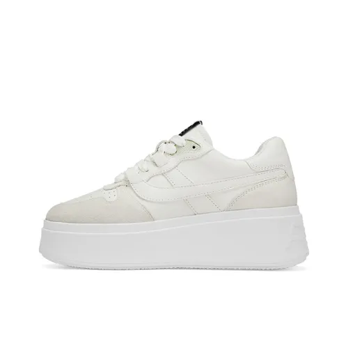 Пепельные скейтбордические кроссовки High Top Белые Женские