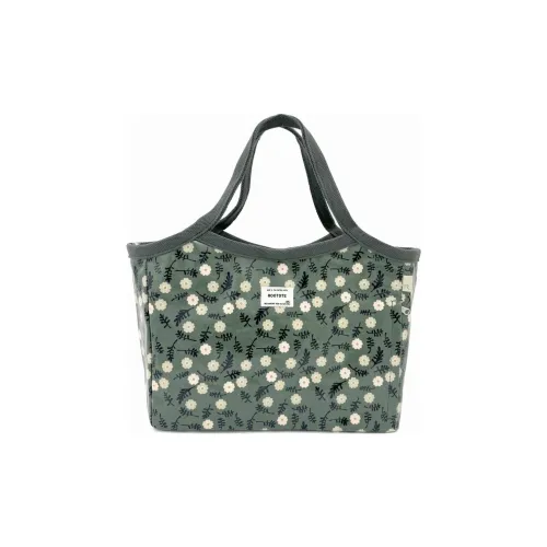 ROOTOTE Хлопок Тоут Сумка Сумка для покупок Сумка на плечо Женская Ярко-зеленый Flowers