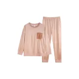 Круглый вырез, женский, молочно-оранжевый