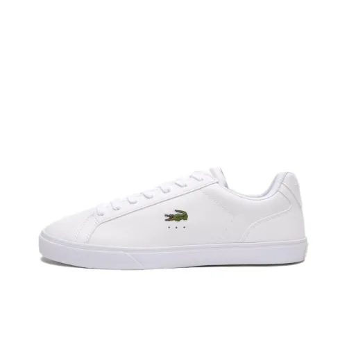 LACOSTE Lerond Pro Slip-Resistant Abrasion-Resistant Low-Top Skateboard Shoes Men's White Лакост Леронд Про Противоскользящие Устойчивые к Износу Низкие Кеды для Скейтбординга Мужские Белые