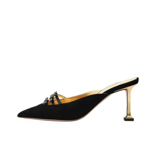 Schutz Домашние тапочки 8 см Женские Черные