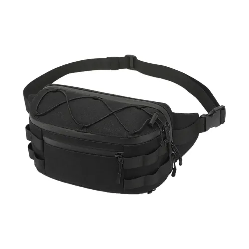 ROSEROOEN Oxford Sling Bag Unisex Black Camouflage ROSEROOEN Оксфорд Слинг Сумка Унисекс Черный Камуфляж