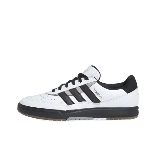 Adidas Originals Tyshawn Slip-Resistant Abrasion-Resistant Low Top Skateboard Shoes Unisex White Black Gray Adidas Originals Tyshawn Slip-Resistant Abrasion-Resistant Низкие Кроссовки для Скейтбординга Унисекс Белый Черный Серый