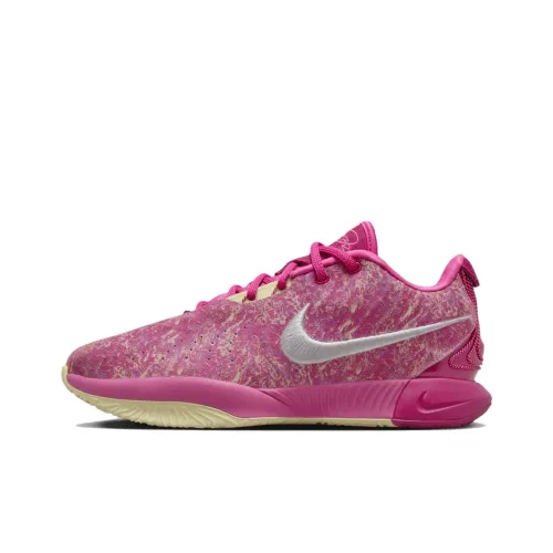 Nike Lebron 21 Slip-resistant Abrasion-resistant Low-top Basketball Shoes Unisex Pink Gold Найк Леброн 21 Противоскользящий Устойчивый к истиранию Низкий Топ Баскетбольные Кроссовки Унисекс Розовое Золото