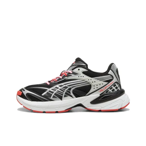 PUMA Velophasis Slip-resistant Abrasion-resistant Low Top Casual Running Shoes Unisex Black Gray PUMA Velophasis Противоскользящий устойчивый к истиранию низкий топ повседневная обувь для бега унисекс черный серый