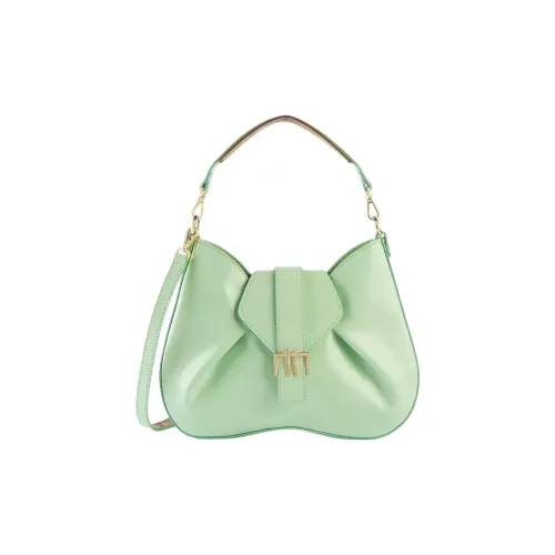 Alviero Martini Коровья кожа Портативная Сумка через плечо Маленькая Женская Шалфейно-зеленая