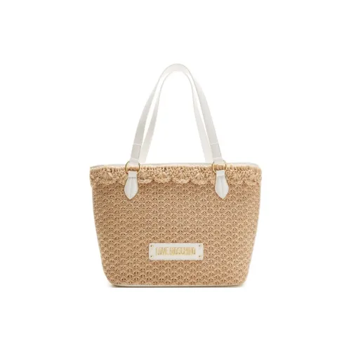 LOVE MOSCHINO Полиамид Полиэстер Полиэтилен Плетеная солома Сумка-тоут Сумка для покупок Сумка через плечо Женская сумка