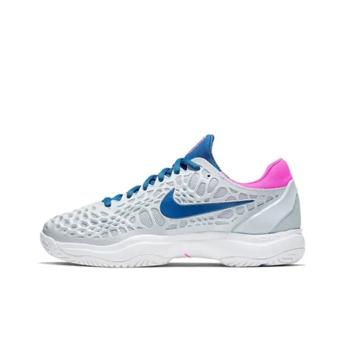 Nike Zoom Cage 3 Hc Low Топ Кроссовки для тенниса Женские Серый Синий Розовый