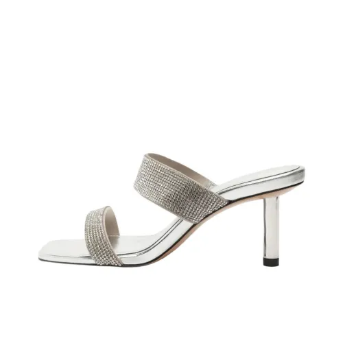 Schutz Слипоны 7,5 см Женские Серебряные