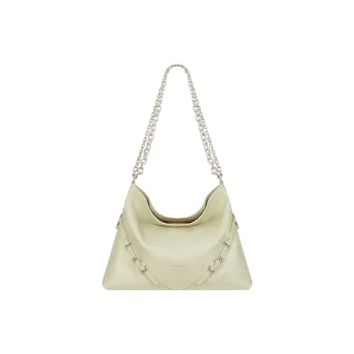 Givenchy Voyou Relief And Slight Crushed Текстура Телячья кожа Сумка сумка через плечо Средний Женские Миндально-зеленый