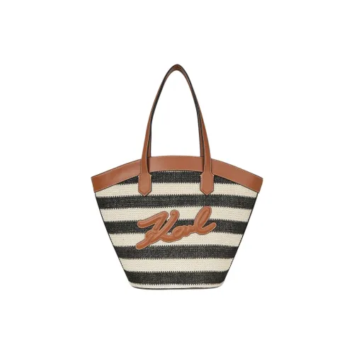 Karl Lagerfeld Соломенная плетеная сумка-тоут сумка для покупок сумка через плечо сумка обычная женская натуральный цвет Sudan коричневый