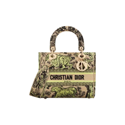 DIOR DIORIVIERALady D Лайт Вышивка Сумка через плечо Сумка Средний Женские Лимон