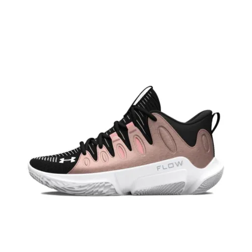 Under Armour Flow Breakthru Баскетбольные кроссовки MID Топ Розовый Черный Белый Женские