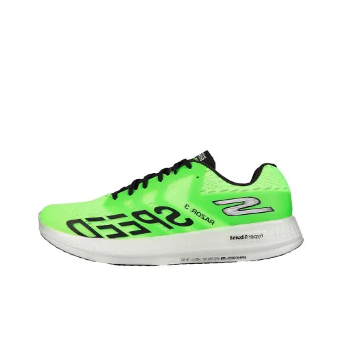 Skechers Go Run Razor 3 Low Топ Беговые кроссовки Мужской Зеленый
