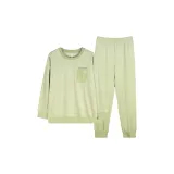 Круглый вырез, женский, кокосовое молоко, зеленый