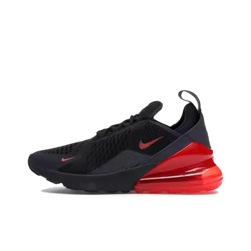 Nike Air Max 270 Амортизация Износостойкий Низкий Топ Повседневная Обувь Унисекс Черный Красный