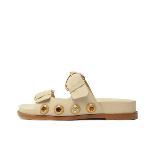 Schutz Слипоны 5 см Женские Бежевые