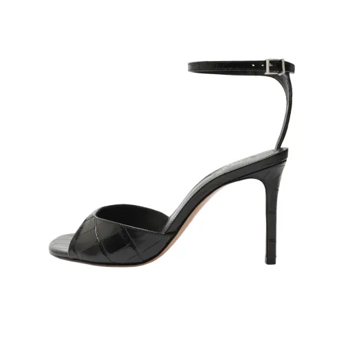 Schutz Nora One Strap Sandals 9cm Women's Black