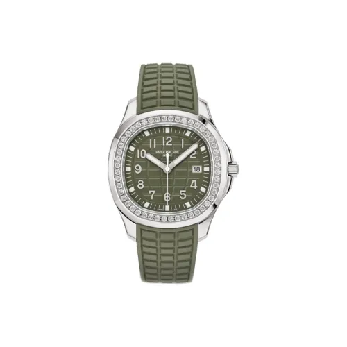 PATEK PHILIPPE AQUANAUT Series Кварцевый механизм Женские часы Циферблат 38,8 мм Зеленый Стальной корпус часов