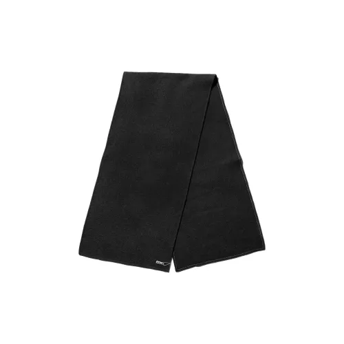 Auralee Шерсть Вязаные шарфы из альпаки для мужчин черный