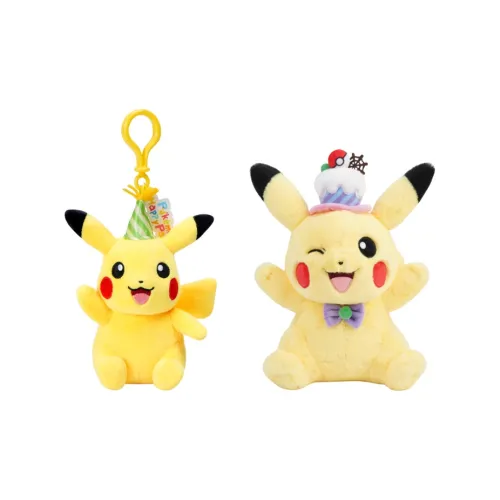 POTDEMIEL x Pokemon Пикачу Кристальный Ультра Мягкий Саржа Вечеринка Шляпа Куклы Плюшевый Подвеска Комбо Набор 10 см 25 см Рекомендуемая высота