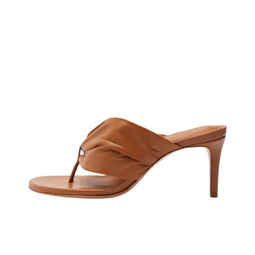 Schutz Шлепанцы 7,5 см Женские Коричневые