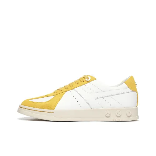 LI NING 1990 Zhengrong Скейтборд Кроссовки Низкие Белый Желтый Женские